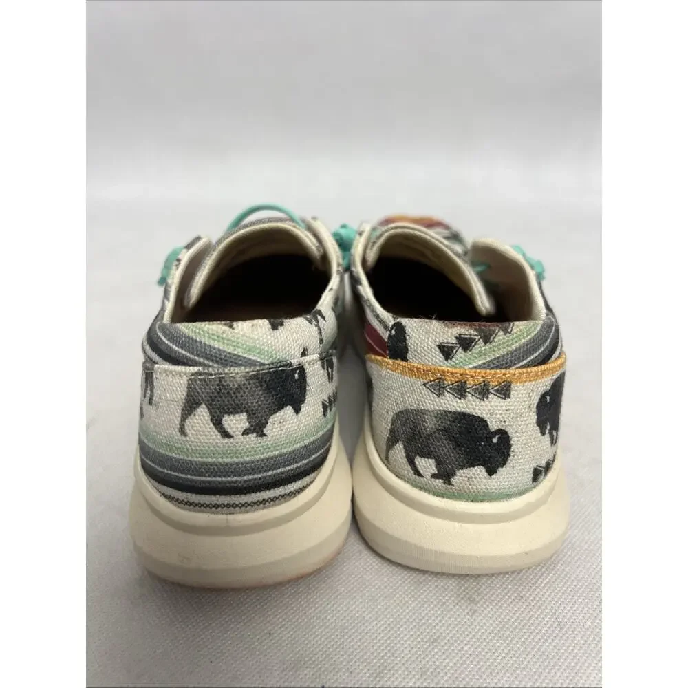Ariat Hilo Moc Toe Buffalo Print Casual Shoes 10040306 Size 8 Womens Western - Picture 5 of 10